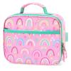 mibasies Kids Lunch Box for Girls, Insulated and Reusable Lunch Bag for School Preschool Kindergarten, Pink Rainbow view 1