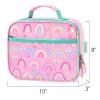 mibasies Kids Lunch Box for Girls, Insulated and Reusable Lunch Bag for School Preschool Kindergarten, Pink Rainbow view 4