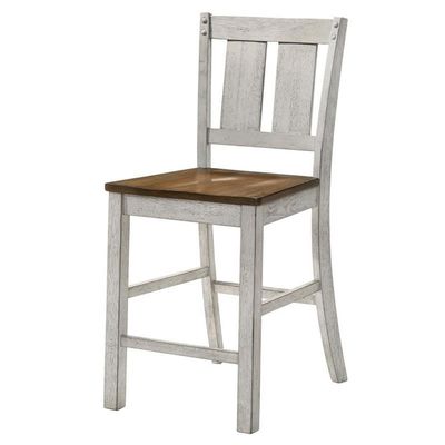 Furniture of America Huntington Wood Counter Chair in Light Oak (Set of 2)