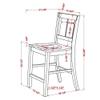 Furniture of America Huntington Wood Counter Chair in Light Oak (Set of 2) view 3