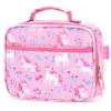 mibasies Kids Lunch Box for Girls, Insulated and Reusable Lunch Bag for School Preschool Kindergarten, Flower Unicorn view 1