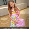 mibasies Kids Lunch Box for Girls, Insulated and Reusable Lunch Bag for School Preschool Kindergarten, Flower Unicorn view 2