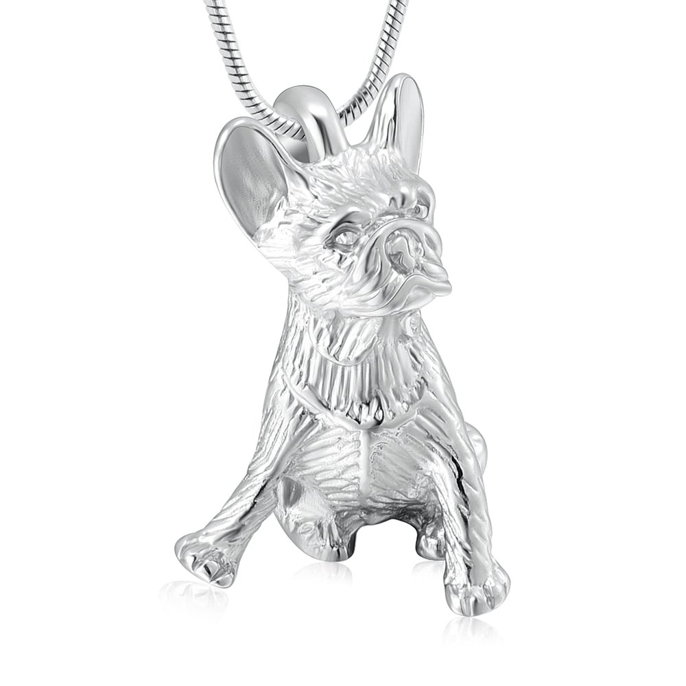 SHEIL Dog Urn Necklace for Ashes Pendant Keepsake Pet Jewelry for Urns Holder Dogs Cats Ashes Memorial Cremation Jewelry