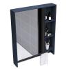 Wall Mount Bathroom Mirror Cabinet Medicine Cabinet Aluminum Hanging Cabinet with Mirror Door and Towel Bar Bathroom Wall Mirror Cabinet 21.6 * 25.5 * 4.3 INCH Blue/Black/White view 1