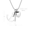 SHEIL Heart Cremation Jewelry for Ashes with Cross Anchor Pendant Stainless Steel Keepsake Ash Jewelry Holder Ashes view 2