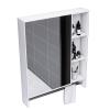 Wall Mount Bathroom Mirror Cabinet Medicine Cabinet Aluminum Hanging Cabinet with Mirror Door and Towel Bar Bathroom Wall Mirror Cabinet 21.6 * 25.5 * 4.3 INCH Blue/Black/White view 1