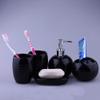 5Pcs Bathroom Accessories Ceramic Dispenser Toothbrush Holder Bath Set , gum Bathroom Accessories Lotion Dispenser Toothbrush Holder soaps Dish(Black) , 5Pcs Bathroom Accessories Ceramic Dispenser view 3