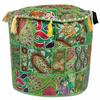 Indian Ottoman Pouffe Cover Indian Foot Stool Cover Vintage Kid Seating (18" x 18" x 14" Inch) view 3