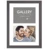Malden International Designs 10x14 Charcoal Gray Floating Glass Wall Frame Displays Up To 2 5x7 Photos view 1