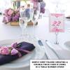 Peacock Flourish Wedding Table Numbers (Select Color/Quantity), Champagne, Fuschia, 1-110, Double Sided, Tent or Use in a Stand, Great for Parties & Restaurants - Made in the USA view 3