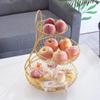 KDLK Fruit Bowl for Kitchen Counter Fruit Basket Fruit Plate European Style Living Room Home 3 Layer Fruit Bowl Modern Multi-Layer Delicate Dessert Fruit Bowl view 2