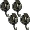 YSSILADI Heavy Duty Vacuum Suction Shower Hooks - Glass Suction Cup Bathroom Robe Hooks, Reusable, No Hole Punched - Bronze, 4 Pack view 1