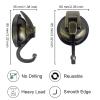 YSSILADI Heavy Duty Vacuum Suction Shower Hooks - Glass Suction Cup Bathroom Robe Hooks, Reusable, No Hole Punched - Bronze, 4 Pack view 3