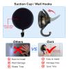 YSSILADI Heavy Duty Vacuum Suction Shower Hooks - Glass Suction Cup Bathroom Robe Hooks, Reusable, No Hole Punched - Bronze, 4 Pack view 4