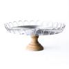 Fruit Bowl for Kitchen Counter Fruit Basket Fruit Bowl Nordic Simple Handmade Wrought Iron Solid Wood Dessert Cake Table Cake Fruit Bowl Silver Large Fruit Bowl (Color : B) view 1