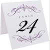Classic Flourish Wedding and Event Table Numbers, Eggplant, 1-110, Double Sided, Tent or Use in a Stand, Great for Parties & Restaurants - Made in the USA view 2