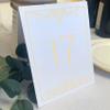 Scottish Thistle Wedding Table Numbers (Select Color/Quantity), White, Ivory, 1-110, Double Sided, Tent or Use in a Stand, Great for Parties & Restaurants - Made in the USA view 1