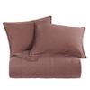 HiEnd Accents Stonewashed Cotton Canvas 2 Piece Coverlet Set, Twin Sarsaparilla Solid Color Soft Lightweight Cotton Bed Set, Box Stitch Pattern, Chic Casual Modern Rustic Bedspread with Pillow Sham view 2