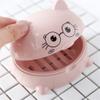 1 Piece Plastic Cartoon Cat Soap Dishes With Lid Soap Dish Holder Box Cute Bathroom Storage Cleaning Bathroom Supplies Color Random view 4