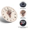Natural Food Hanging Clock 12in Non-Ticking Sweep Natural Food Wood Wall Clock Grape Fine Wine Coastal Style Fruit Pattern Funky Novelty Summer Wall Art for Half Bath Homeschool Pool view 3