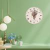 Natural Food Hanging Clock 12in Non-Ticking Sweep Natural Food Wood Wall Clock Grape Fine Wine Coastal Style Fruit Pattern Funky Novelty Summer Wall Art for Half Bath Homeschool Pool view 4