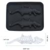 Ice Cube Tray 3D Alligator Ice Cube Tray Silicone Ice Mold with Lid 2 Hole Silicone Ice Cube Maker Chocolate Mold Kitchen Tool Ice Cube Mold (Color : Blue) view 4