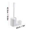 TOMYEUS Toilet Brush Toilet Brush Holder Household Wall-Mounted Toilet Bowl Brush Bathroom Long-Handled Toilet Cleaning Brush 360 No Dead Angle Cleaning Brushs Set Deep Cleaning Brush view 2