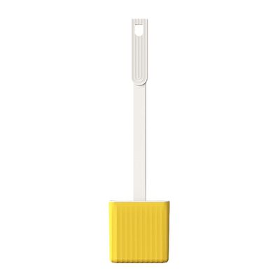 TOMYEUS Toilet Brush Toilet Brush Holder Household Wall-Mounted Toilet Brushs Bathroom Silicone Long Handle Cleaning Brush Modern Creative Toilet Bowl Brush Set Deep Cleaning Brush (Color : Yellow)