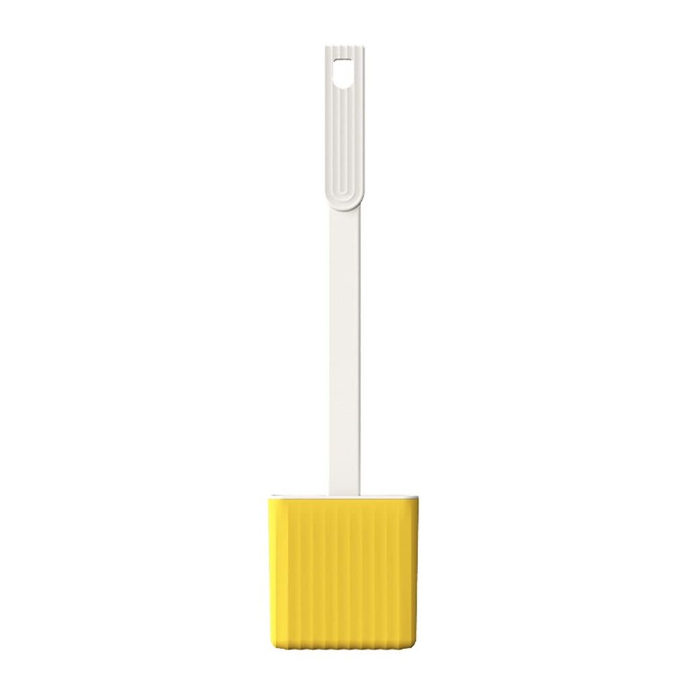 TOMYEUS Toilet Brush Toilet Brush Holder Household Wall-Mounted Toilet Brushs Bathroom Silicone Long Handle Cleaning Brush Modern Creative Toilet Bowl Brush Set Deep Cleaning Brush (Color : Yellow)