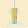 TOMYEUS Toilet Brush Toilet Brush Holder Household Wall-Mounted Toilet Brushs Bathroom Silicone Long Handle Cleaning Brush Modern Creative Toilet Bowl Brush Set Deep Cleaning Brush (Color : Yellow) view 3