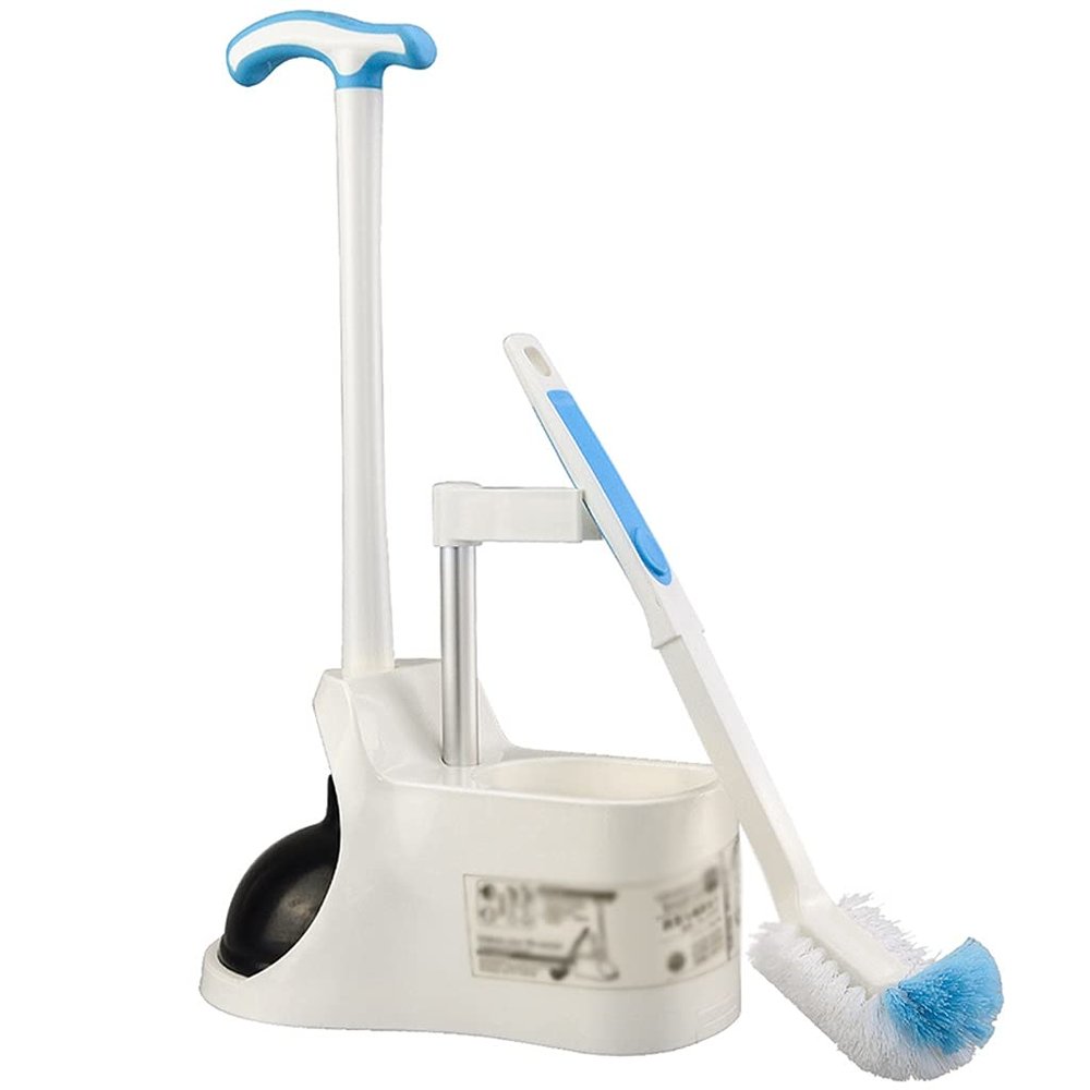TOMYEUS Toilet Brush Toilet Brush Holder Creative Two-in-one Toilet Cleaning Brush Toilets Dredge Cleaning Suction Bathroom Long Handle Toilet Bowl Brush Set Deep Cleaning Brush