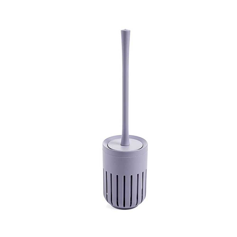 TOMYEUS Toilet Brush Toilet Brush Holder Household Wall-Mounted Toilet Bowl Brush Free Punching Bathroom Set Toilet Cleaning Brush 360 No Dead end Toilet Brushs Deep Cleaning Brush (Color : Purple)