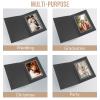 Golden State Art, Pack of 75, 4x6 Photo Folders, Cardboard Picture Frame, Paper Frame Cards, Greetings/Invitation Special Events: Graduation, Christmas, Wedding(Black with Silver Lining) view 2