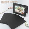 Golden State Art, Pack of 75, 4x6 Photo Folders, Cardboard Picture Frame, Paper Frame Cards, Greetings/Invitation Special Events: Graduation, Christmas, Wedding(Black with Silver Lining) view 3