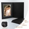 Golden State Art, Pack of 75, 4x6 Photo Folders, Cardboard Picture Frame, Paper Frame Cards, Greetings/Invitation Special Events: Graduation, Christmas, Wedding(Black with Silver Lining) view 4