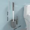 TOMYEUS Toilet Brush Toilet Brush Holder Household Wall-Mounted Toilet Bowl Brush Punch-Free Bathroom 360 No Dead Angle Cleaning Brush Set Deep Cleaning Brush (Color : White) view 2