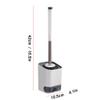 TOMYEUS Toilet Brush Toilet Brush Holder Household Wall-Mounted Soft Hair Toilet Cleaning Brush Bathroom Long Handle Cleaning Brushs Silicone Toilet Bowl Brush Set Deep Cleaning Brush view 2