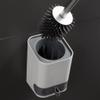TOMYEUS Toilet Brush Toilet Brush Holder Household Wall-Mounted Soft Hair Toilet Cleaning Brush Bathroom Long Handle Cleaning Brushs Silicone Toilet Bowl Brush Set Deep Cleaning Brush view 3