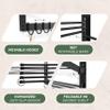 BATODA Wall-Mounted Steel Clothes Drying Rack - Swivel Towel Hanger for Laundry Room & Bathroom - Space Saver (Steel) view 2