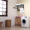 BATODA Wall-Mounted Steel Clothes Drying Rack - Swivel Towel Hanger for Laundry Room & Bathroom - Space Saver (Steel) view 4