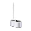 TOMYEUS Toilet Brush Toilet Brush Holder Household Wall-Mounted Toilet Bowl Brush Bathroom Toilet Cleaning Brush Silicone Cover Device Shelf Toilet Brushs Deep Cleaning Brush (Color : Gris) view 1