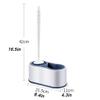TOMYEUS Toilet Brush Toilet Brush Holder Household Wall-Mounted Toilet Bowl Brush Bathroom Toilet Cleaning Brush Silicone Cover Device Shelf Toilet Brushs Deep Cleaning Brush (Color : Gris) view 3