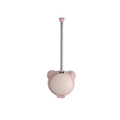 Toilet Brush Toilet Brush Holder Household Wall-mounted Toilet Bowl Brush Bathroom Long Handle Cleaning Brush with Base 360 No Dead Angle Toilet Cleaning Brushs Deep Cleaning Brush ( Color : Pink )
