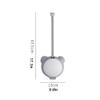 Toilet Brush Toilet Brush Holder Household Wall-mounted Toilet Bowl Brush Bathroom Long Handle Cleaning Brush with Base 360 No Dead Angle Toilet Cleaning Brushs Deep Cleaning Brush ( Color : Pink ) view 2
