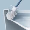 TOMYEUS Toilet Brush Toilet Brush Holder Household Silicone Long-Handled Toilet Bowl Brush Bathroom Wall-Mounted Cleaning Brush 360 No Dead end Toilet Brushs Set Deep Cleaning Brush (Color : Pink) view 3