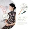PRETYZOOM Double-Sided Embroidered Silk Circular Fan with Tassel Traditional Chinese Handheld Decorative Oriental Fan for Wedding Home Decor 13.4 X 8.1 Inches view 4