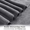 8-Piece Gray Bath Towel Set, 2 Extra Large Bath Towel Sheets, 2 Hand Towels and 4 Washcloths - Highly Absorbent Quick Dry Microfiber,Ultra Soft Towel Set for Bathroom, Waffle Weave Design, Pack of 8 view 4