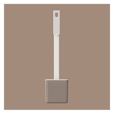 TOMYEUS Toilet Brush Toilet Brush Holder Household Wall-Mounted Toilet Brushs Bathroom Silicone Long Handle Cleaning Brush Modern Creative Toilet Bowl Brush Set Deep Cleaning Brush (Color : Brown)
