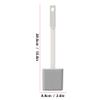 TOMYEUS Toilet Brush Toilet Brush Holder Household Wall-Mounted Toilet Brushs Bathroom Silicone Long Handle Cleaning Brush Modern Creative Toilet Bowl Brush Set Deep Cleaning Brush (Color : Brown) view 2