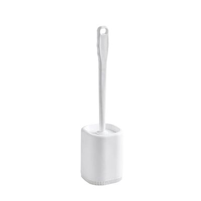 TOMYEUS Toilet Brush Toilet Brush Holder Household Toilet Cleaning Brush Bathroom Long Handle Toilet Bowl Brush 360 No Dead End Toilet Brushs with Base Set Deep Cleaning Brush (Color : White)